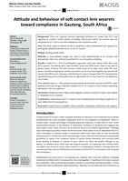 Attitude and behaviour of soft contact lens wearers toward compliance in Gauteng, South Africa