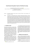 Facial Paralysis Recognition Using Face Mesh-Based Learning