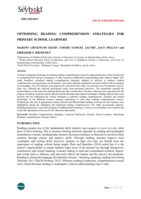 Optimising reading comprehension strategies for primary school learners