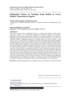 Pedagogical choices in teaching social studies in lower primary classrooms in Nigeria