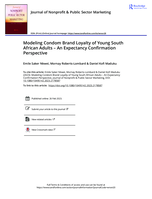 Modeling condom brand loyalty of young South African adults - An expectancy confirmation perspective