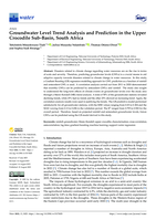 Groundwater level trend analysis and prediction in the upper Crocodile Sub-Basin, South Africa