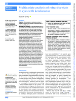 Multivariate analysis of refractive state in eyes with keratoconus