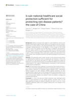 Is sub-national healthcare social protection sufficient for protecting rare disease patients? the case of China