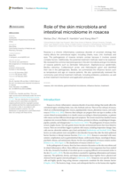 Role of the skin microbiota and intestinal microbiome in rosacea