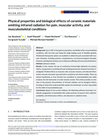 Physical properties and biological effects of ceramic materials emitting infrared radiation for pain, muscular activity, and musculoskeletal conditions