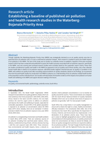 Establishing a baseline of published air pollution and health research studies in the Waterberg-Bojanala Priority Area