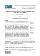 The justice versus amnesty approach to resolving the protracted conflict in the Central African Republic