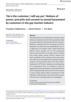 'He is the customer, I will say yes': Notions of power, precarity and consent to sexual harassment by customers in the gay tourism industry