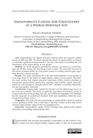 Employability capital for tour guides at a world heritage site