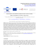 Food security and nutrition governance post-Covid-19 in Africa