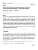 South African health sciences students’ perspectives on utilisation, constraints and future possibilities of mHealth and e-Learning