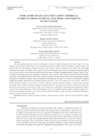 Indicators of quality education: empirical evidence from students, teachers and parents in Osun State