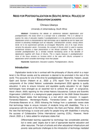 Need for postdigitalization in (South) Africa: Role(s) of education leaders