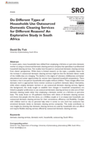 Do different types of households use outsourced domestic cleaning services for different reasons? An explorative study in South Africa