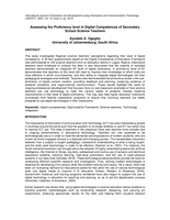 Assessing the proficiency level in digital competences of secondary school science teachers
