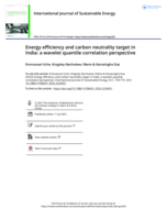 Energy efficiency and carbon neutrality target in India: a wavelet quantile correlation perspective