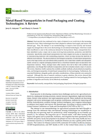 Metal-based nanoparticles in food packaging and coating technologies: A review