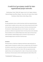 A multi-level governance model for inter- organizational project networks