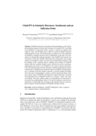 ChatGPT in scholarly discourse: Sentiments and an inflection point