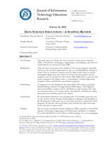 Data science education - A scoping review