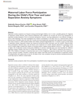 Maternal labor force participation during the child's first year and later separation anxiety symptoms