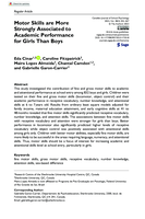 Motor skills are more strongly associated to academic performance for girls than boys