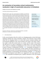 An evaluation of secondary school mathematics textbooks in light of sustainable education in Zimbabwe