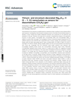 Yttrium- and zirconium-decorated Mg 12 O 12 –X (X = Y, Zr) nanoclusters as sensors for diazomethane (CH 2 N 2 ) gas