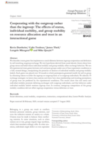 Cooperating with the outgroup rather than the ingroup: The effects of status, individual mobility, and group mobility on resource allocation and trust in an interactional game