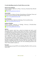 A word embedding trained on South African news data