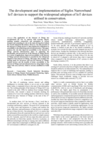 The development and implementation of Sigfox Narrowband IoT devices to support the widespread adoption of IoT devices utilised in conservation