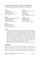 Achieving doctorateness: Is South African higher education succeeding with graduate attributes?