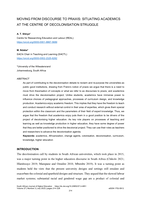 Moving from discourse to praxis: Situating academics at the centre of decolonisation struggle