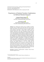 Experiences of student-teachers: Implications for refined student-support