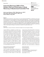 Improving numeracy skills in first graders with low performance in early numeracy: A randomized controlled trial