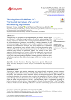 " Nothing About Us Without Us " - The Storied narratives of a learner with hearing impairment