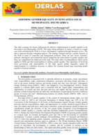 Assessing gender equality in Newcastle local municipality, South Africa