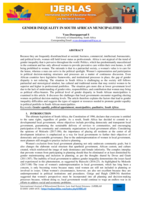 Gender Inequality in South African Municipalities