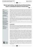 Women generating, reproducing and disseminating texts in a Deobandi madrasa in South Africa