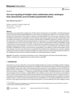 Test score equating of multiple-choice mathematics items: Techniques from characteristic curve of modern psychometric theory