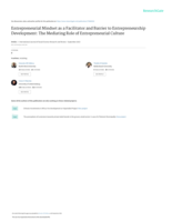 Entrepreneurial mindset as a facilitator and barrier to entrepreneurship development: The mediating role of entrepreneurial culture