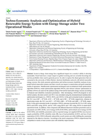Techno-economic analysis and optimization of hybrid renewable energy system with energy storage under two operational modes