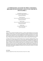 A comparative analysis of urban and rural broadband penetration and access trends in South Africa