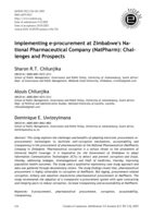 Implementing e-procurement at the Zimbabwe’s National Pharmaceutical Company (NatPharm): Challenges and prospects