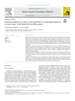 Financial medicine as a source of moral distress: An unrecognised pathway to moral injury in the South African EMS systems