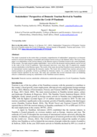 Stakeholders' perspectives of domestic tourism revival in Namibia amidst the covid-19 pandemic