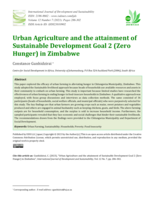 Urban Agriculture and the attainment of Sustainable Development Goal 2 (Zero Hunger) in Zimbabwe
