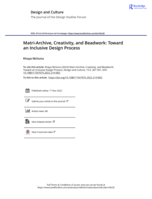 Matri-Archive, Creativity, and Beadwork: Toward an Inclusive Design Process