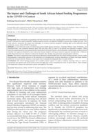 The impact and challenges of South African school feeding programmes in the covid-19 context